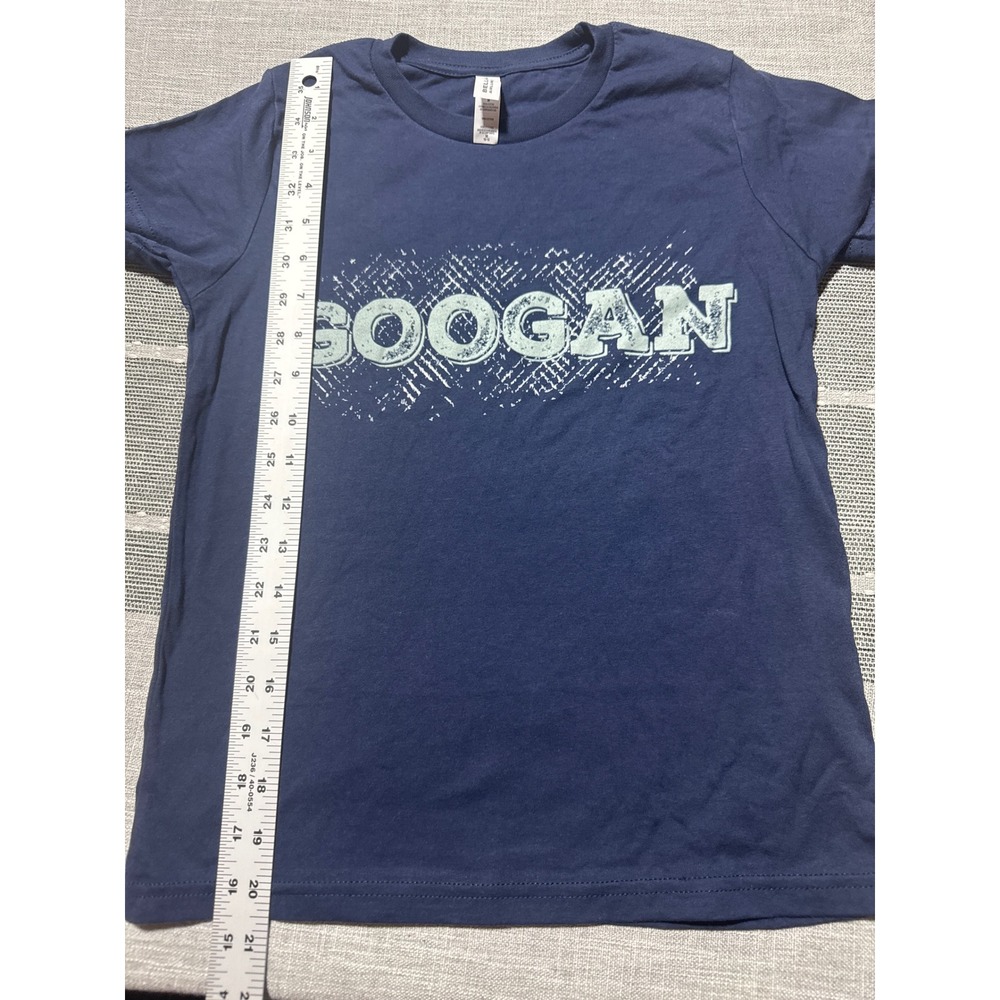 Kids GOOGAN T Shirt Navy Blue Graphic Tee Bella Canvas Size M 10-12 - Picture 2 of 5